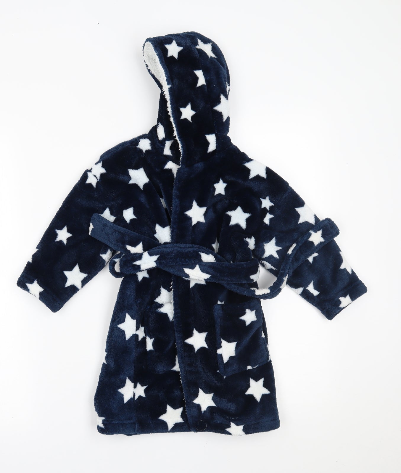 NEXT Boys Blue    Robe Size 2-3 Years  - star pattern