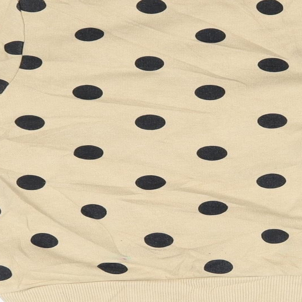 H&M Girls Beige Polka Dot  Pullover Jumper Size 6-7 Years