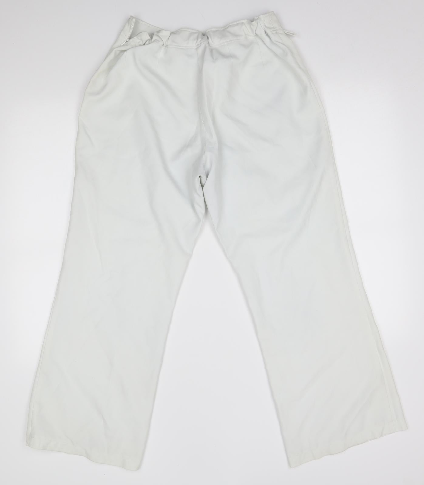la beeby Womens White   Trousers  Size 16 L27 in - japanese character on leg