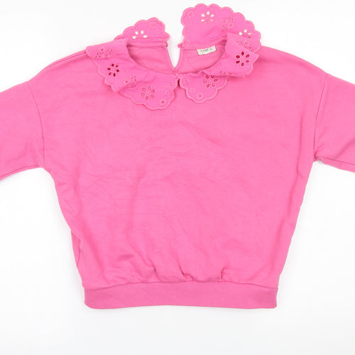F&F Girls Pink   Pullover Jumper Size 9-10 Years