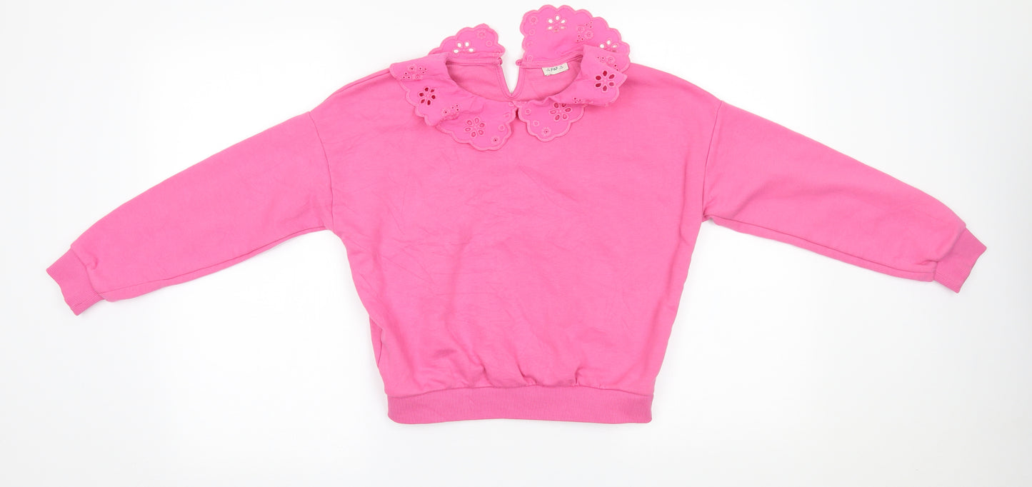 F&F Girls Pink   Pullover Jumper Size 9-10 Years