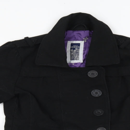 HOOCH Womens Black   Pea Coat Coat Size 12