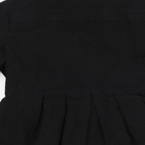 HOOCH Womens Black   Pea Coat Coat Size 12