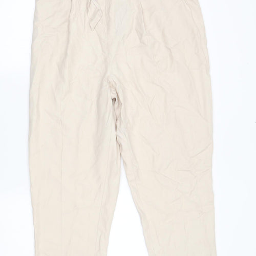 New Look Womens Beige   Trousers  Size 14 L25 in -