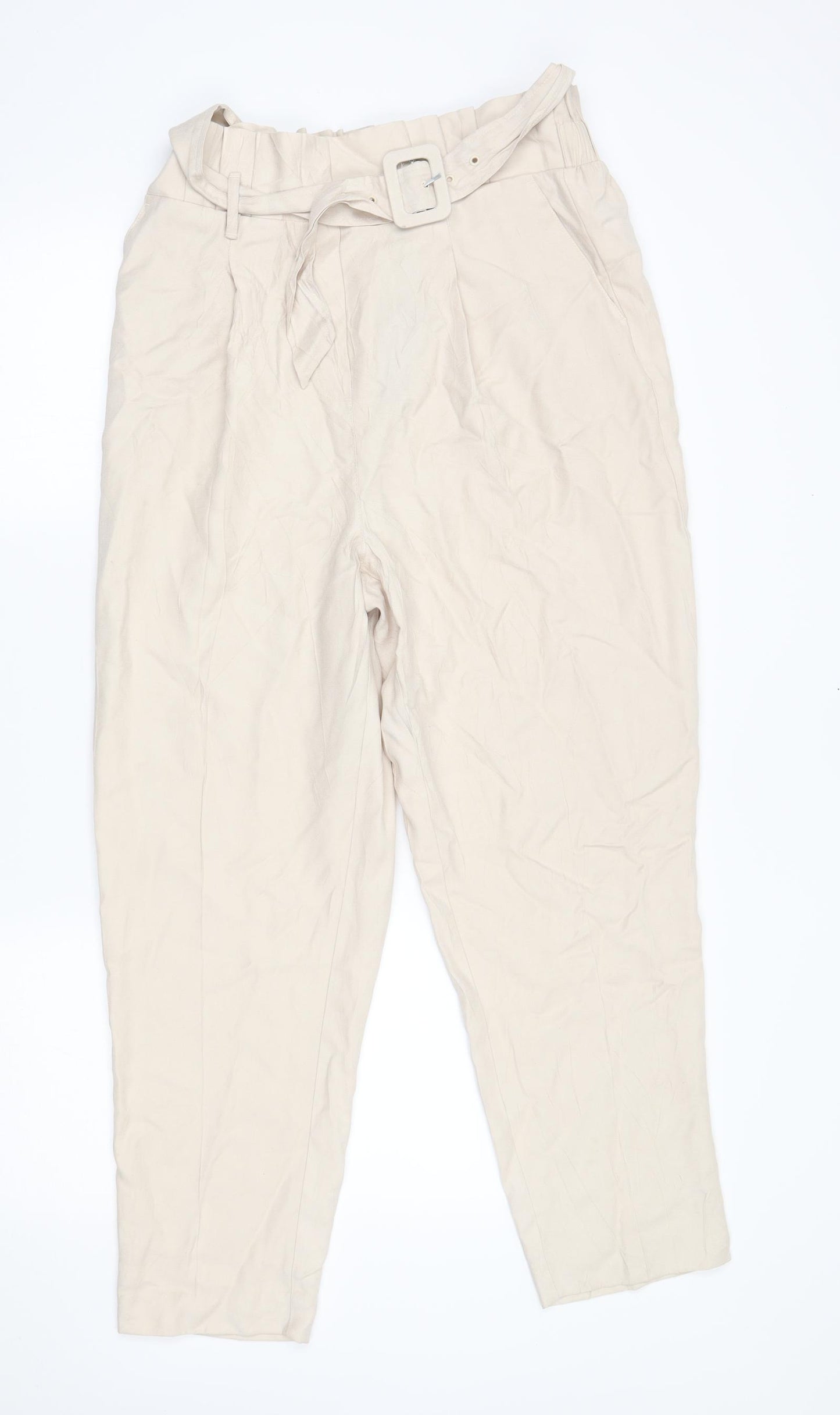 New Look Womens Beige   Trousers  Size 14 L25 in -