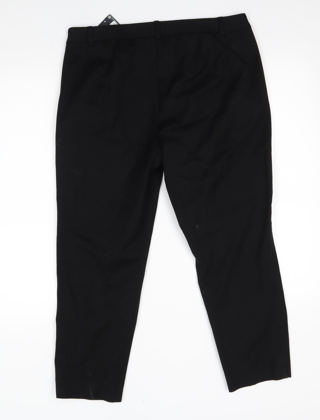 M&S Womens Black   Capri Trousers Size 14 L23 in