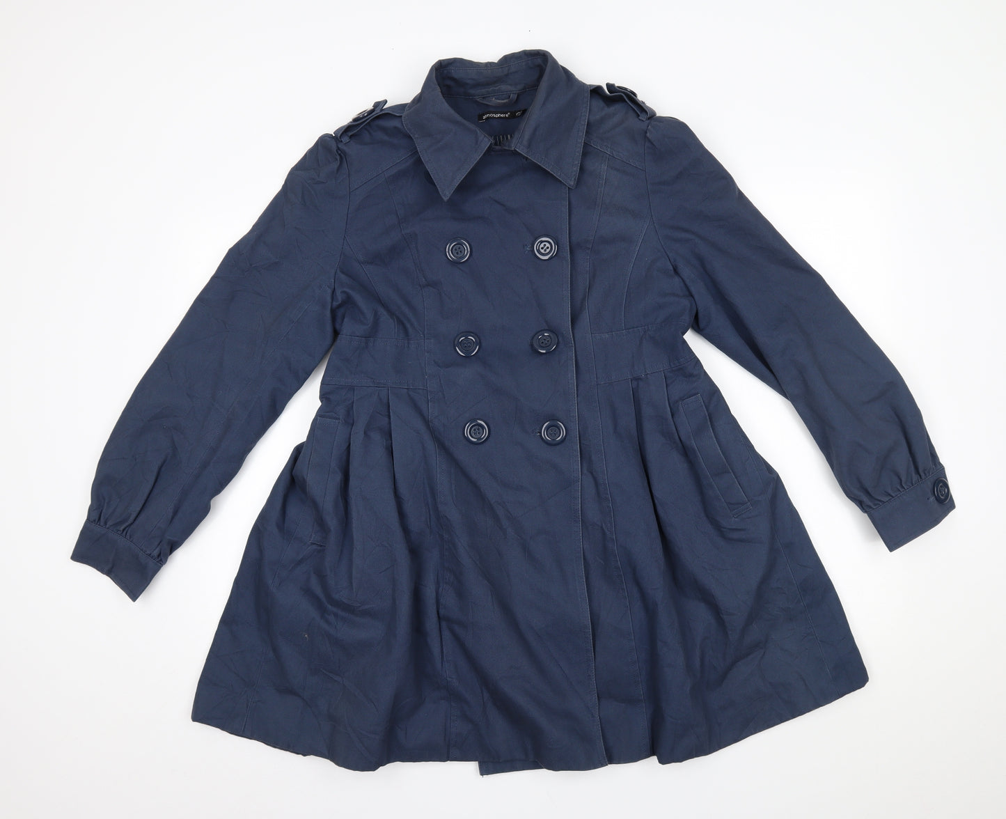 Atmosphere Womens Blue   Pea Coat Coat Size 14