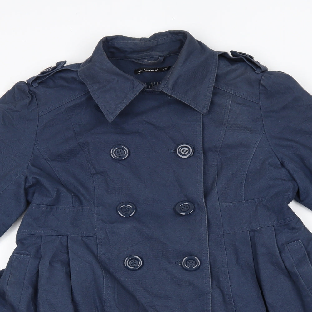 Atmosphere Womens Blue   Pea Coat Coat Size 14