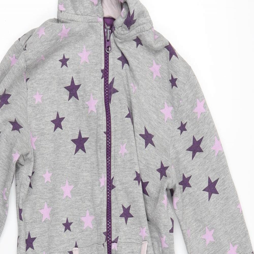F&F Girls Grey    One Piece Size 9-10 Years  - star pattern