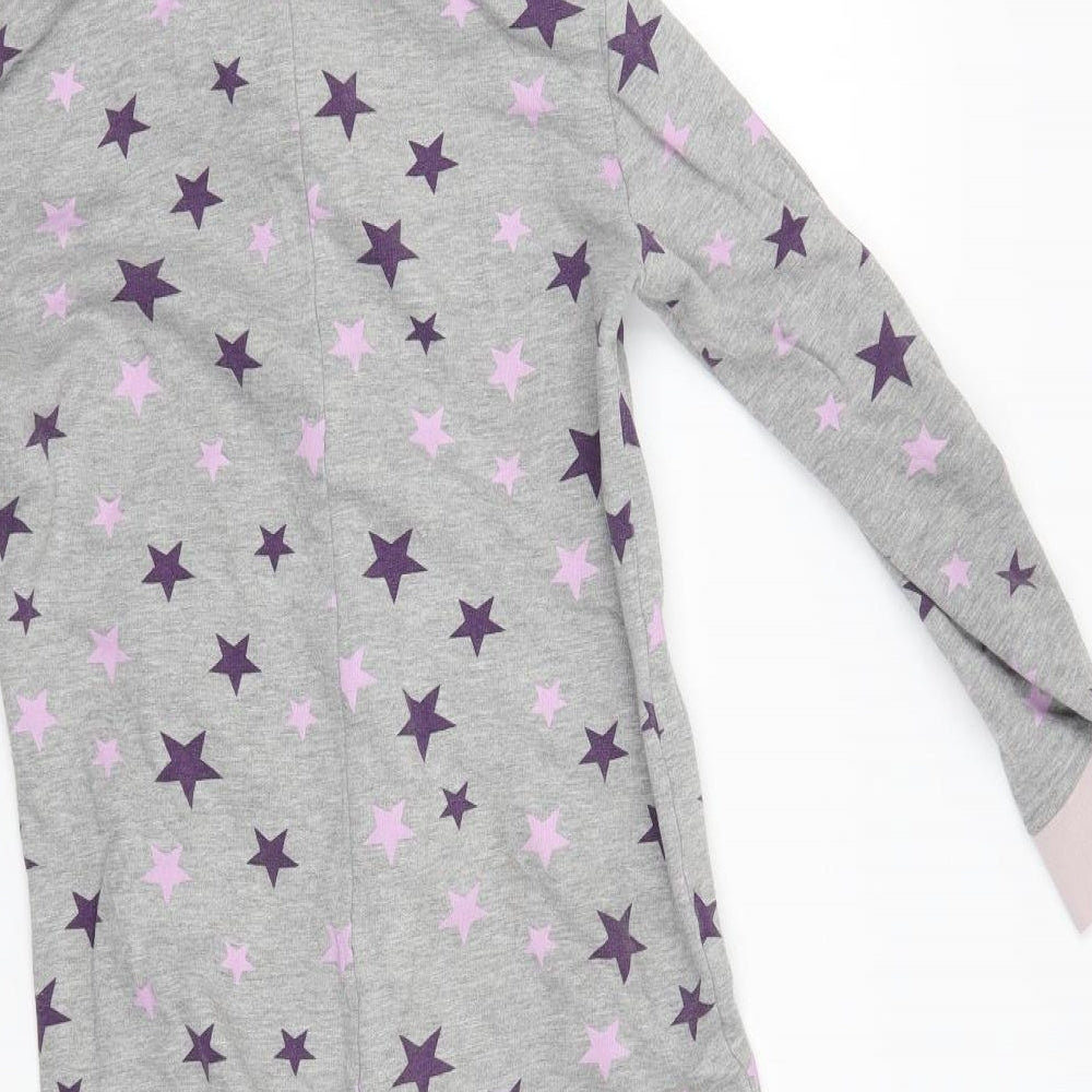 F&F Girls Grey    One Piece Size 9-10 Years  - star pattern