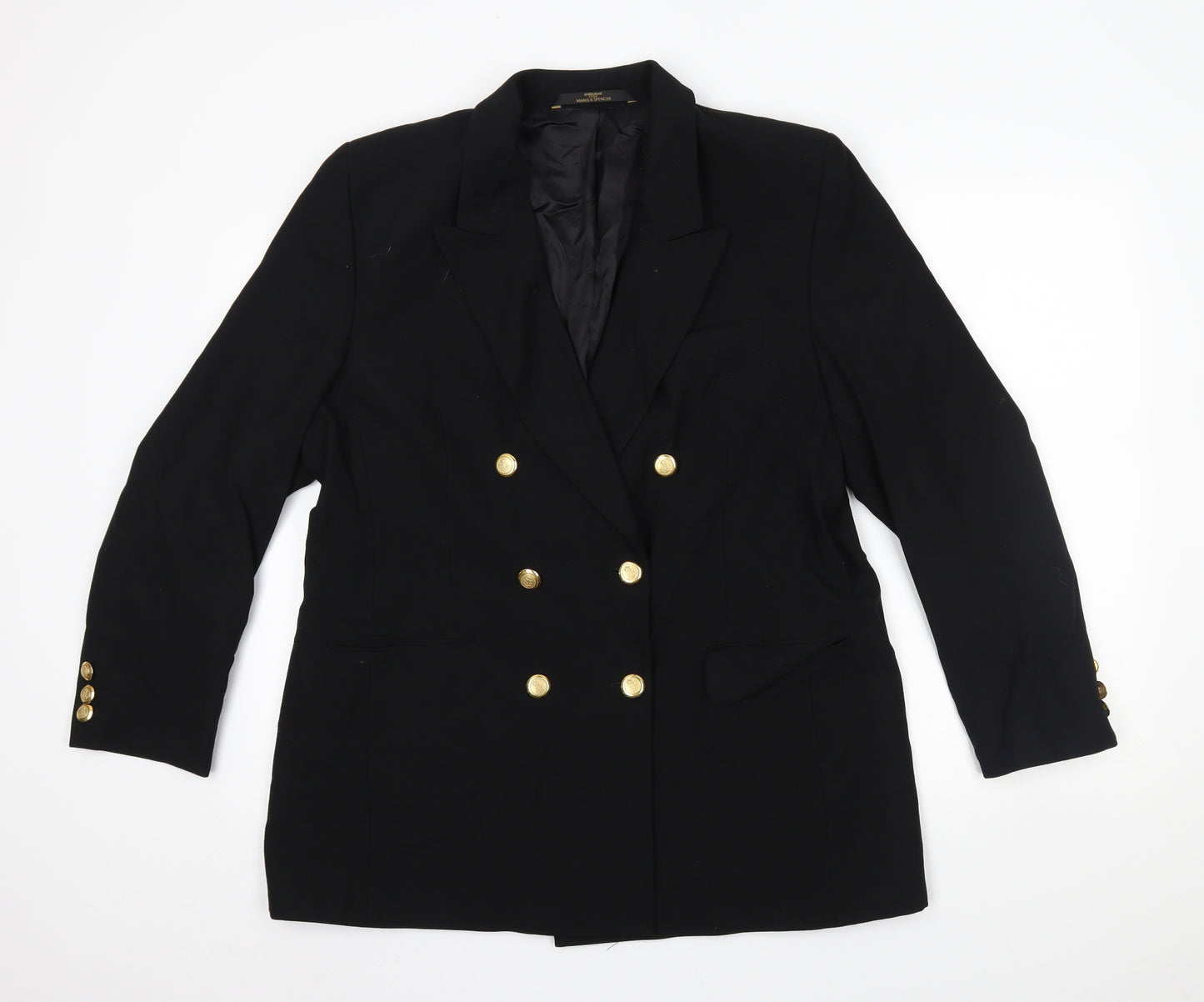 M&S Womens Black   Jacket Blazer Size 20