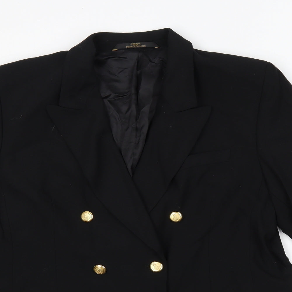 M&S Womens Black   Jacket Blazer Size 20