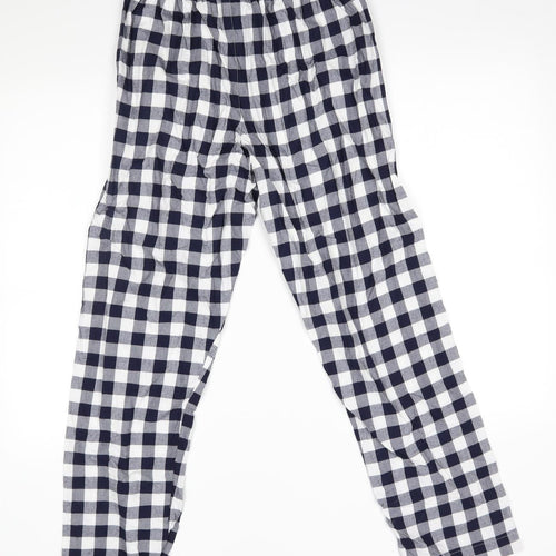 the white company Mens White Plaid   Pyjama Pants Size S