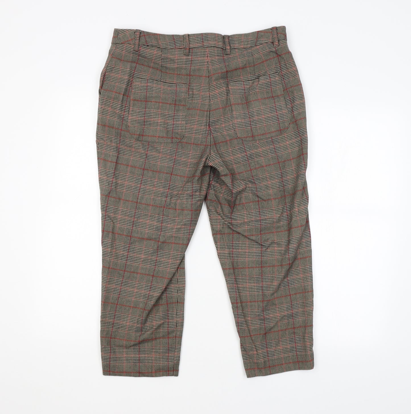 NEXT Womens Multicoloured Check  Trousers  Size 12 L24 in