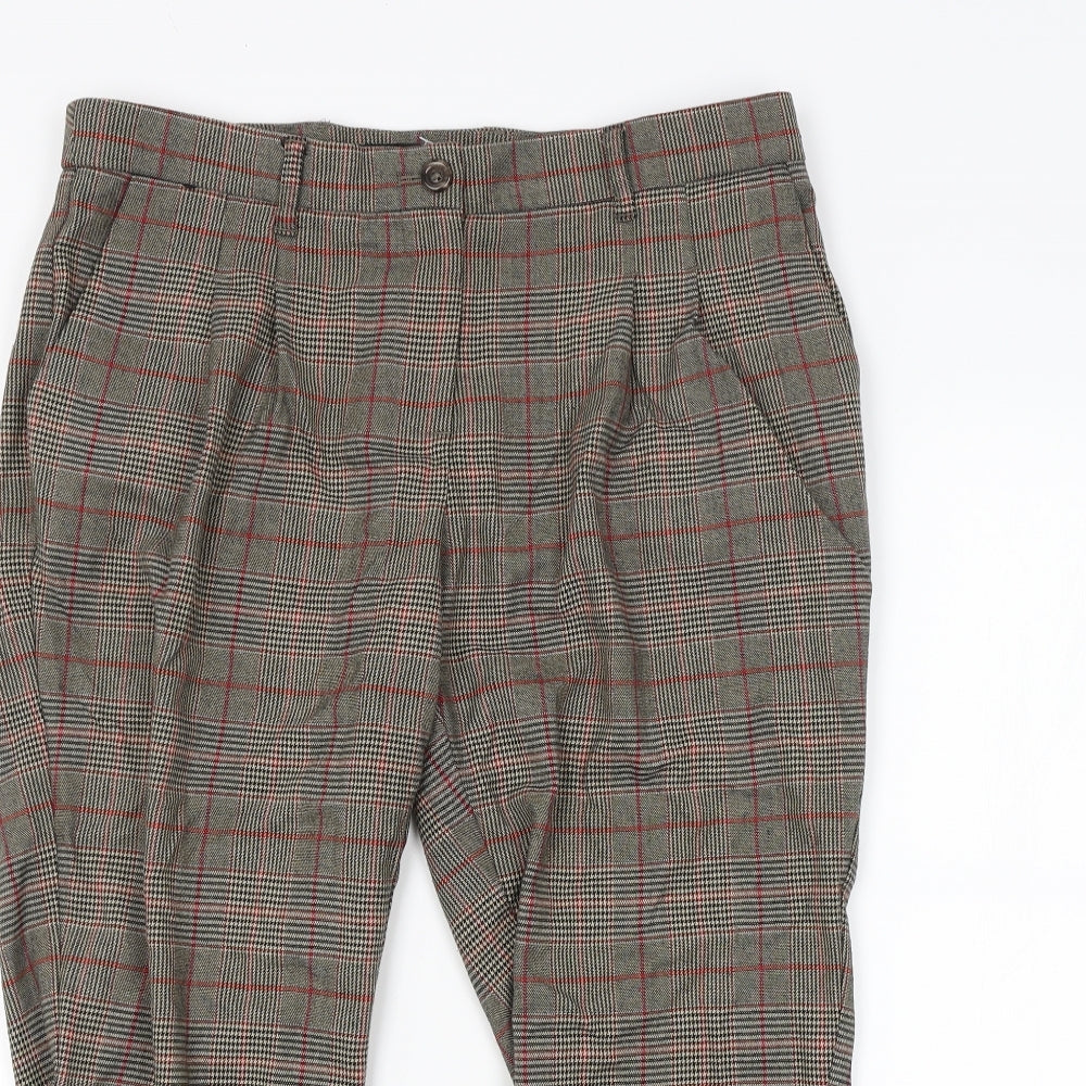 NEXT Womens Multicoloured Check  Trousers  Size 12 L24 in