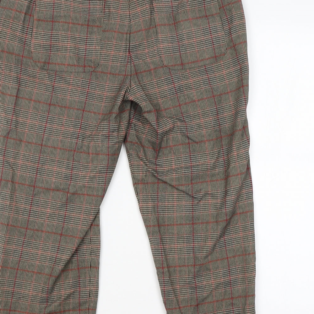 NEXT Womens Multicoloured Check  Trousers  Size 12 L24 in
