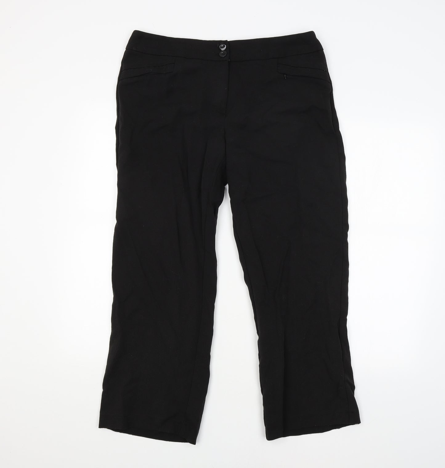 BHS Womens Black   Trousers  Size 14 L27 in