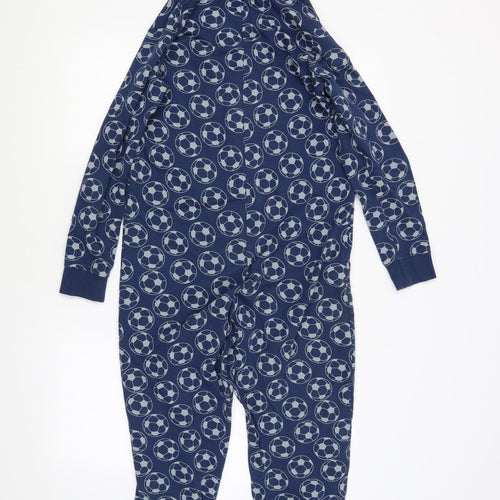 M&S Boys Blue Argyle/Diamond   One Piece Size 11-12 Years