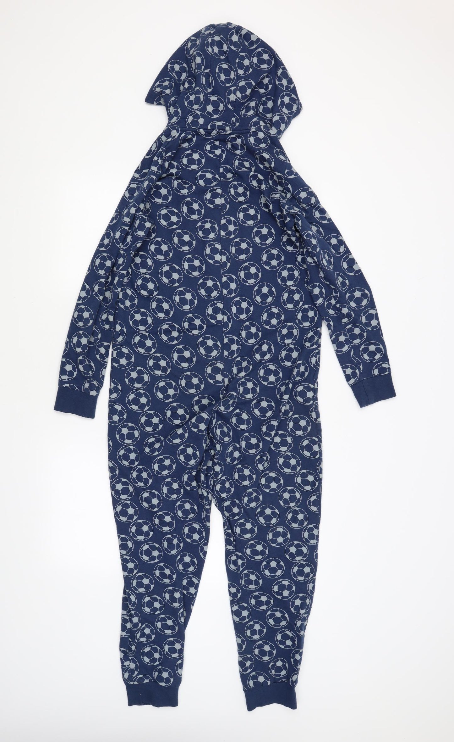 M&S Boys Blue Argyle/Diamond   One Piece Size 11-12 Years