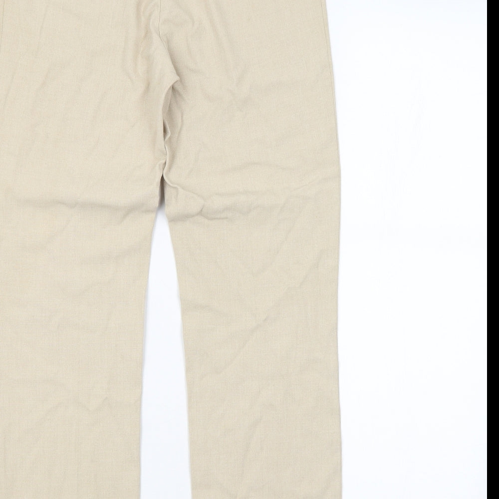 M&S Womens Beige   Trousers  Size 10 L30 in