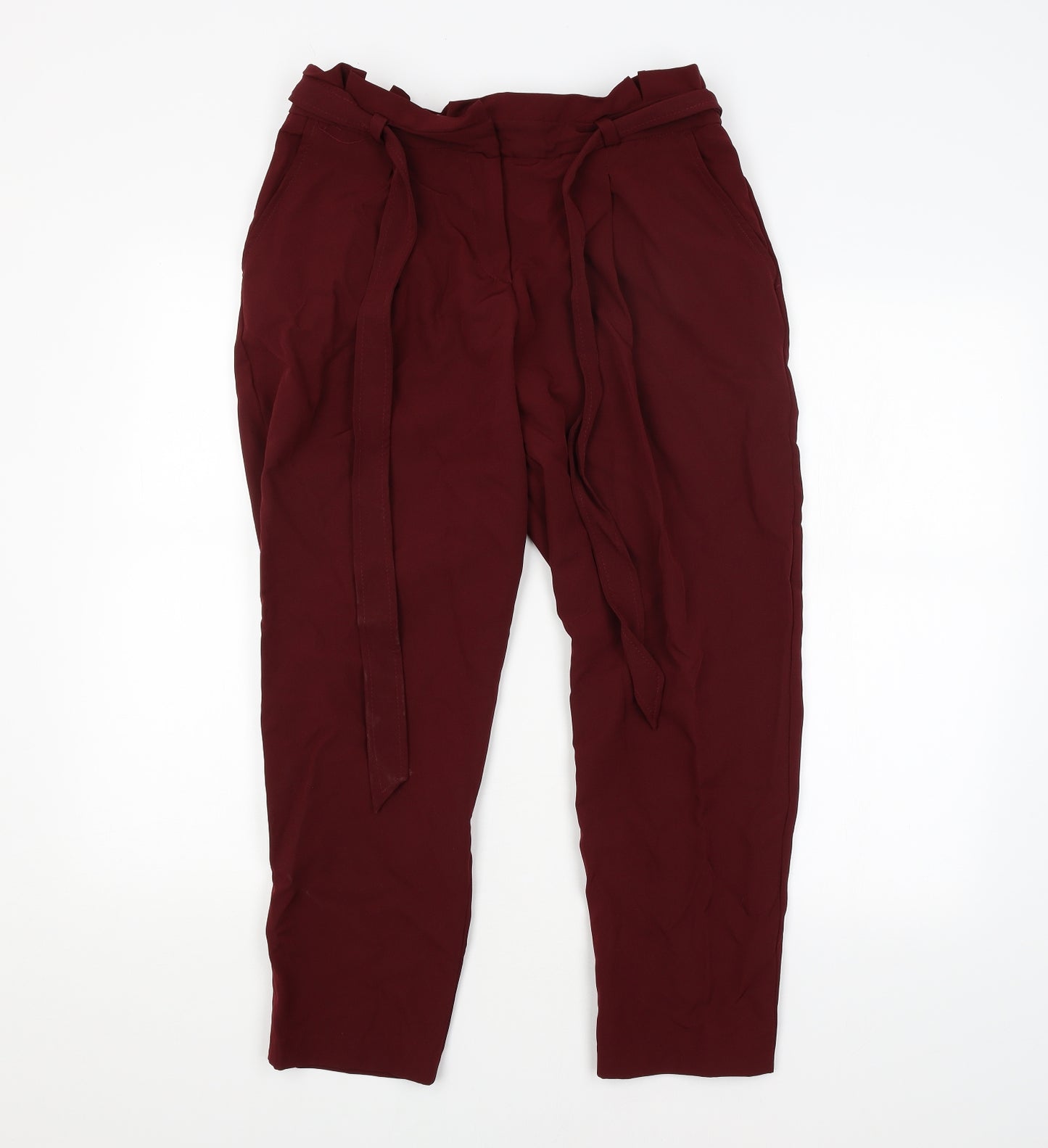 New Look Womens Red   Trousers  Size 12 L24 in