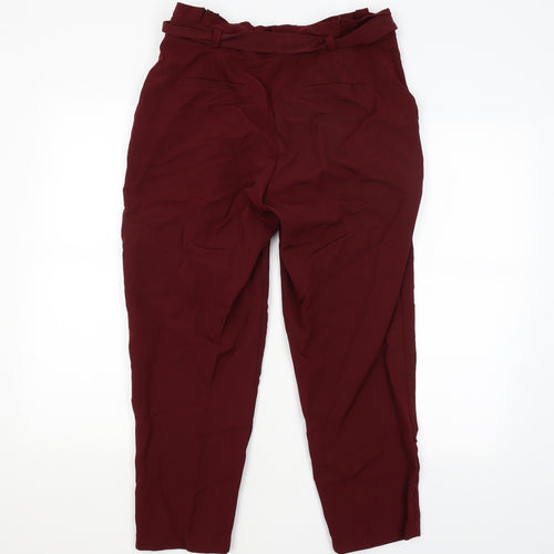 New Look Womens Red   Trousers  Size 12 L24 in