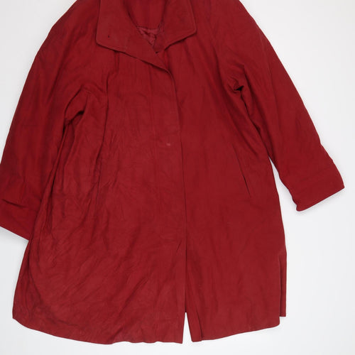 Laura Lebek Womens Red   Pea Coat Coat Size 14
