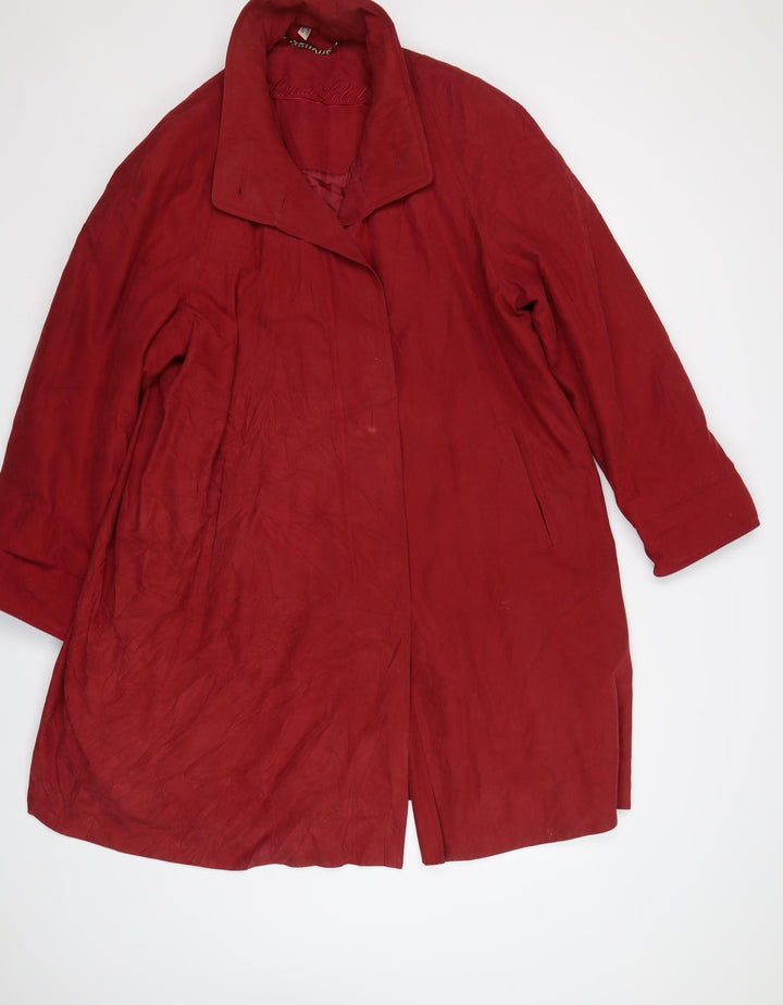 Laura Lebek Womens Red Pea Coat Coat Size 14