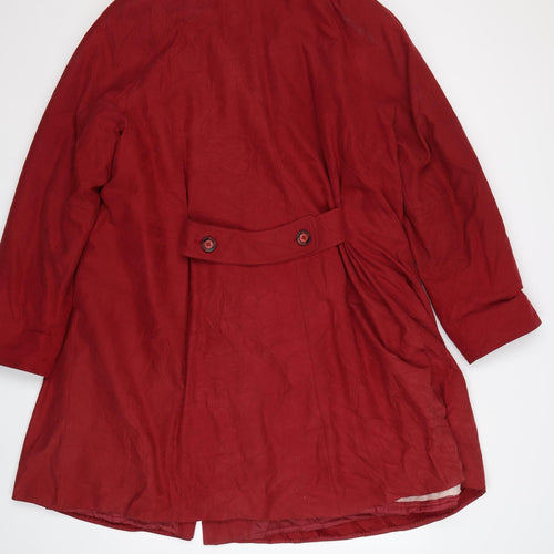 Laura Lebek Womens Red   Pea Coat Coat Size 14