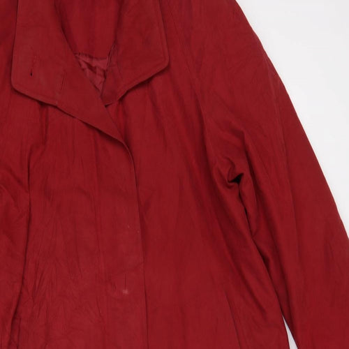 Laura Lebek Womens Red   Pea Coat Coat Size 14