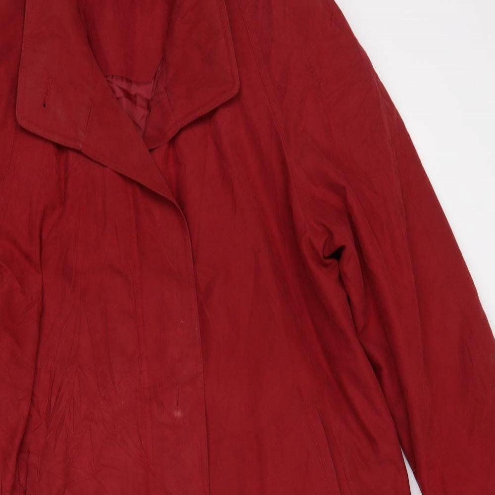 Laura Lebek Womens Red   Pea Coat Coat Size 14