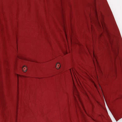 Laura Lebek Womens Red   Pea Coat Coat Size 14