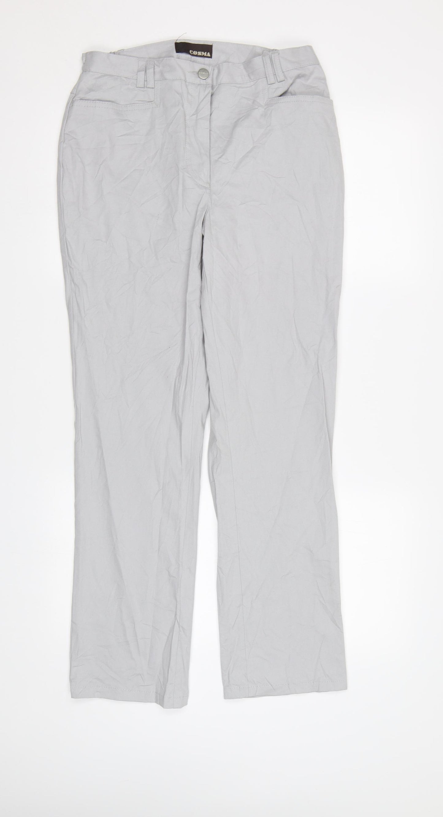 Cosma Womens Grey   Trousers  Size 12 L29 in