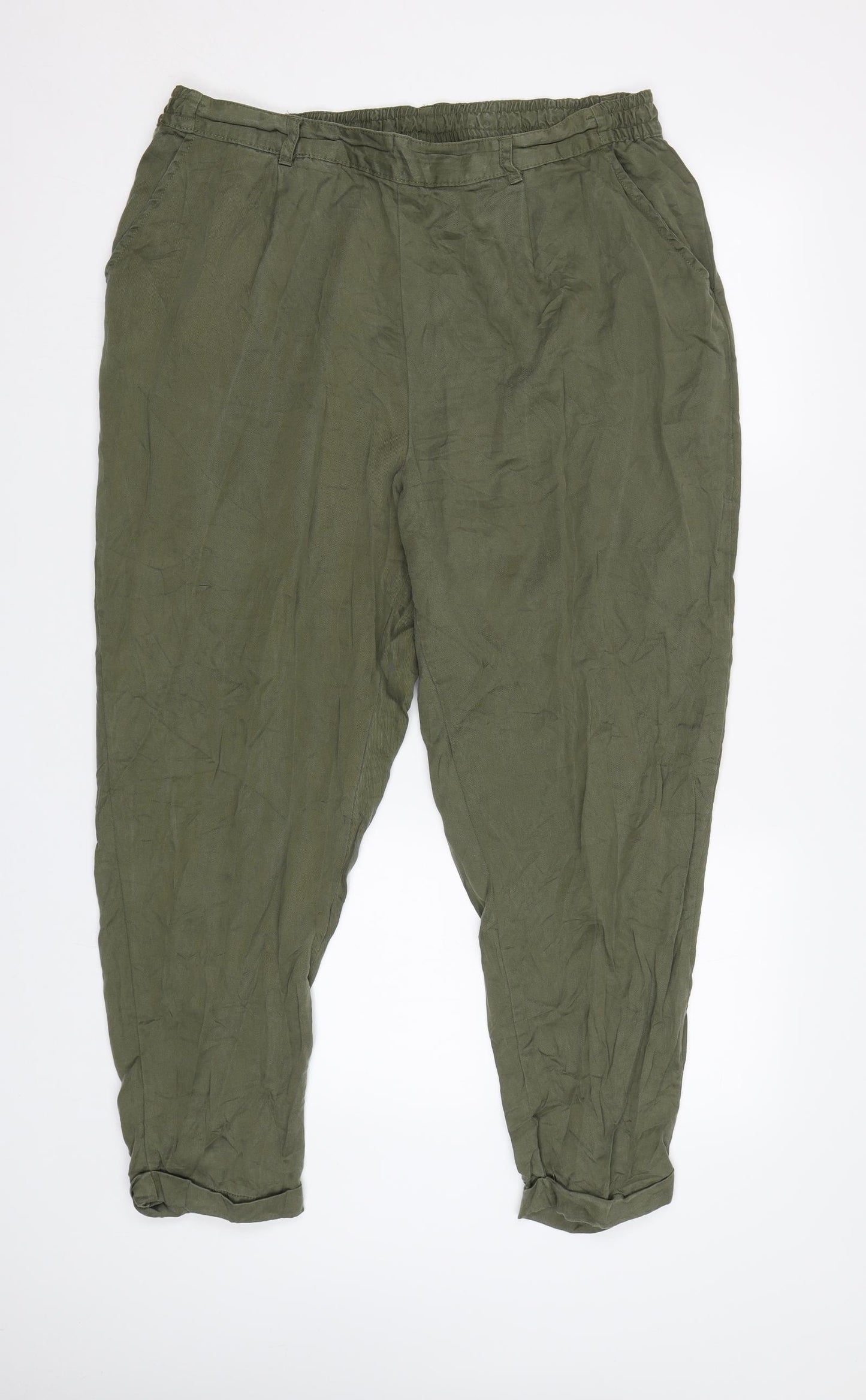 Xint Womens Green   Jegging Trousers Size L L26 in - Elastic Waist Band