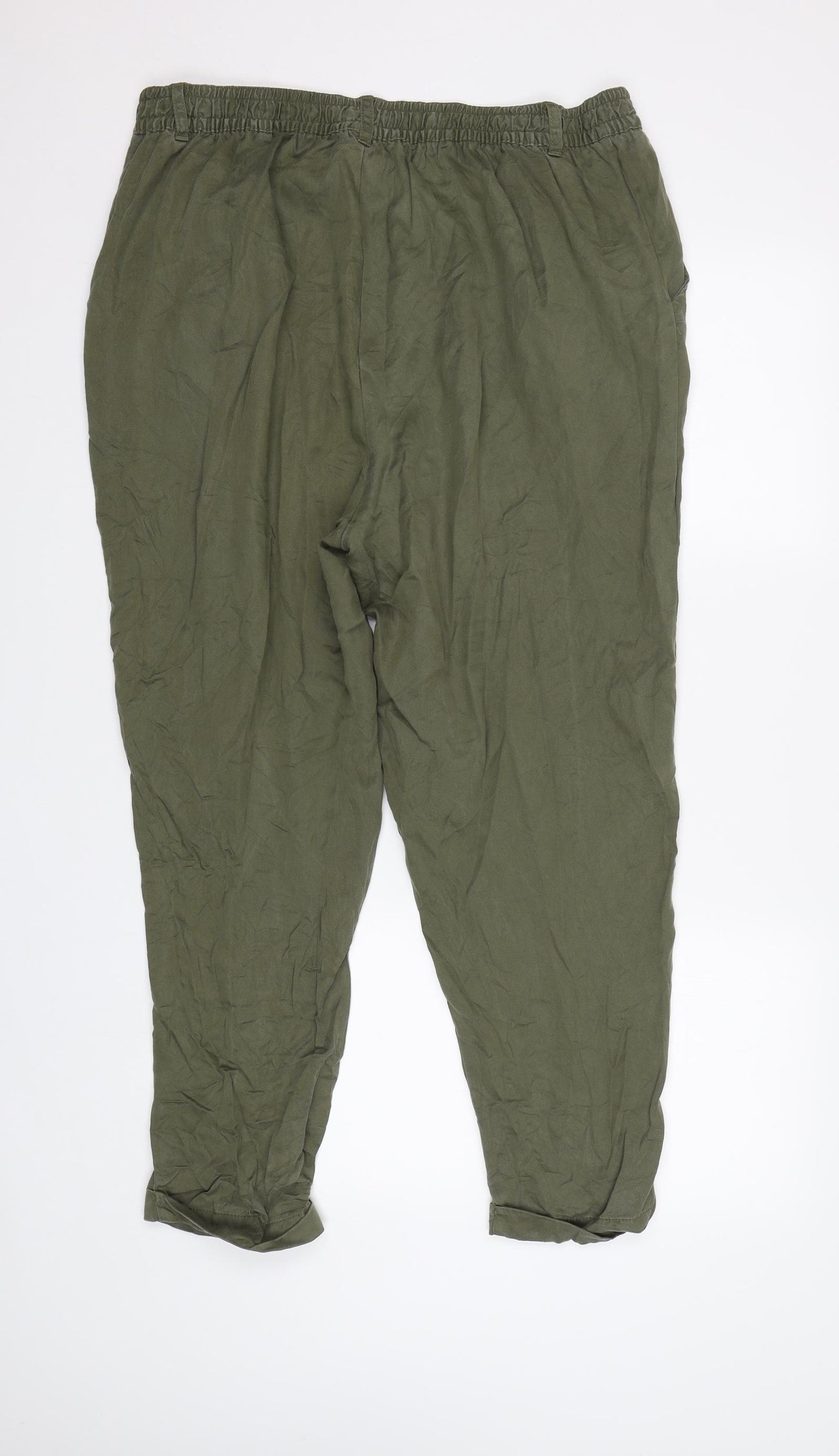 Xint Womens Green   Jegging Trousers Size L L26 in - Elastic Waist Band