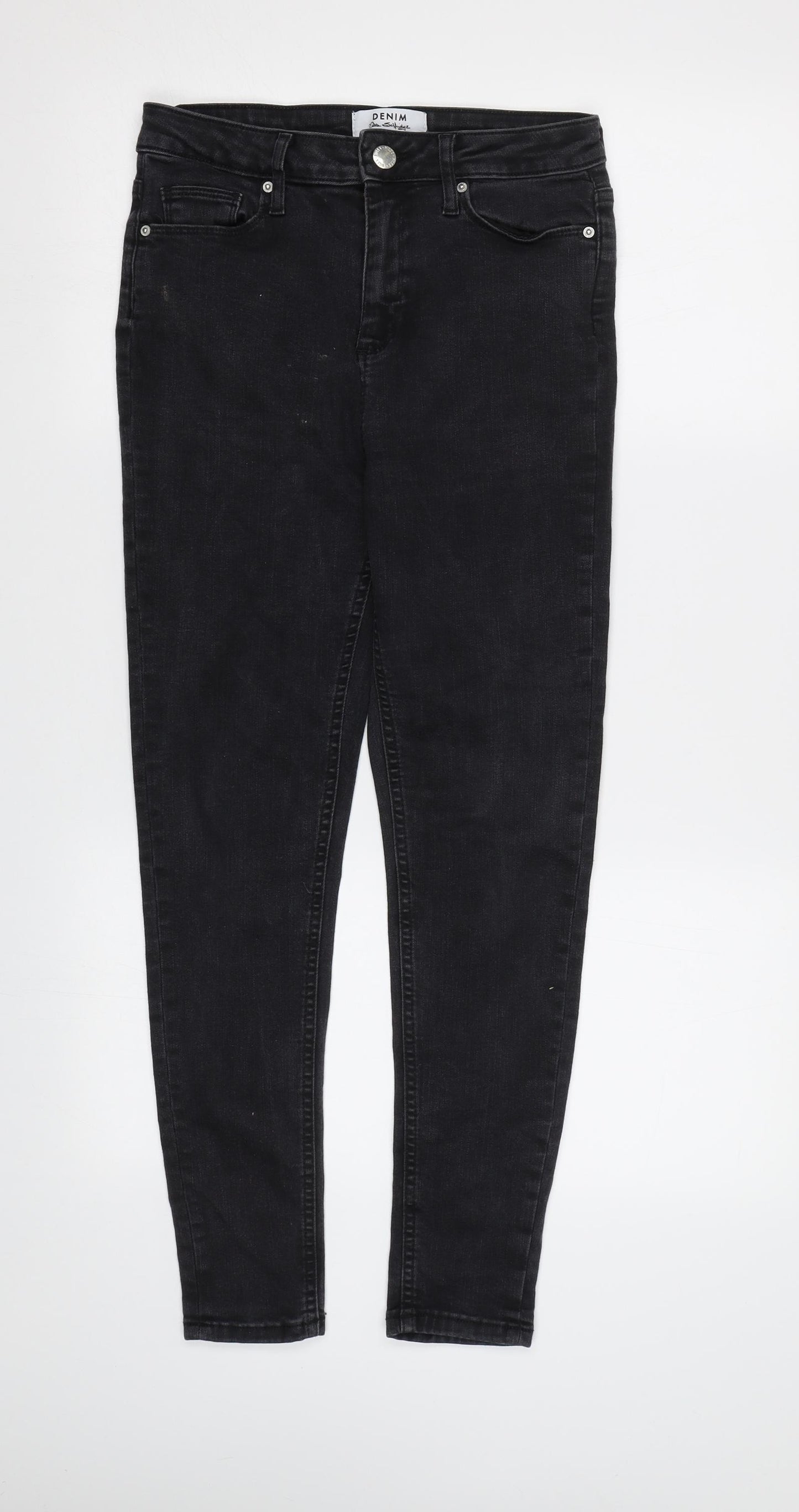 Miss Selfridge Womens Black   Skinny Jeans Size 10 L27 in