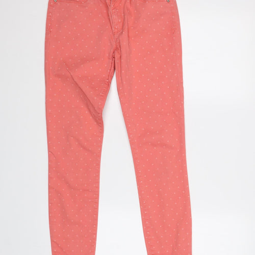 Gap Womens Pink Polka Dot  Skinny Jeans Size 8 L28 in