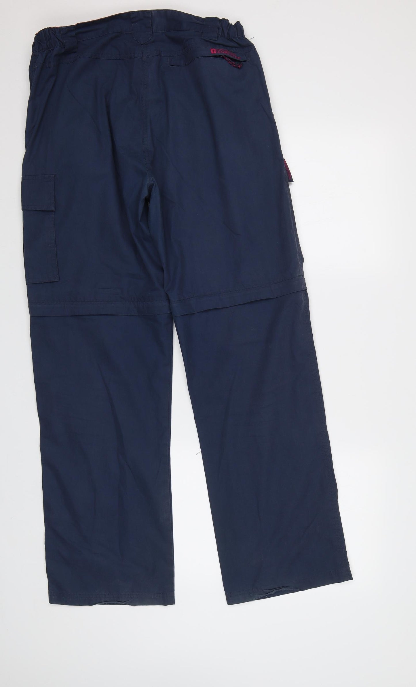 Mountain Warehouse Womens Blue   Cargo Trousers Size 12 L31 in - Elastic Waist Band