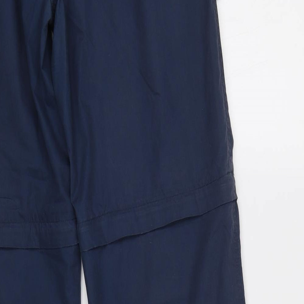Mountain Warehouse Womens Blue   Cargo Trousers Size 12 L31 in - Elastic Waist Band