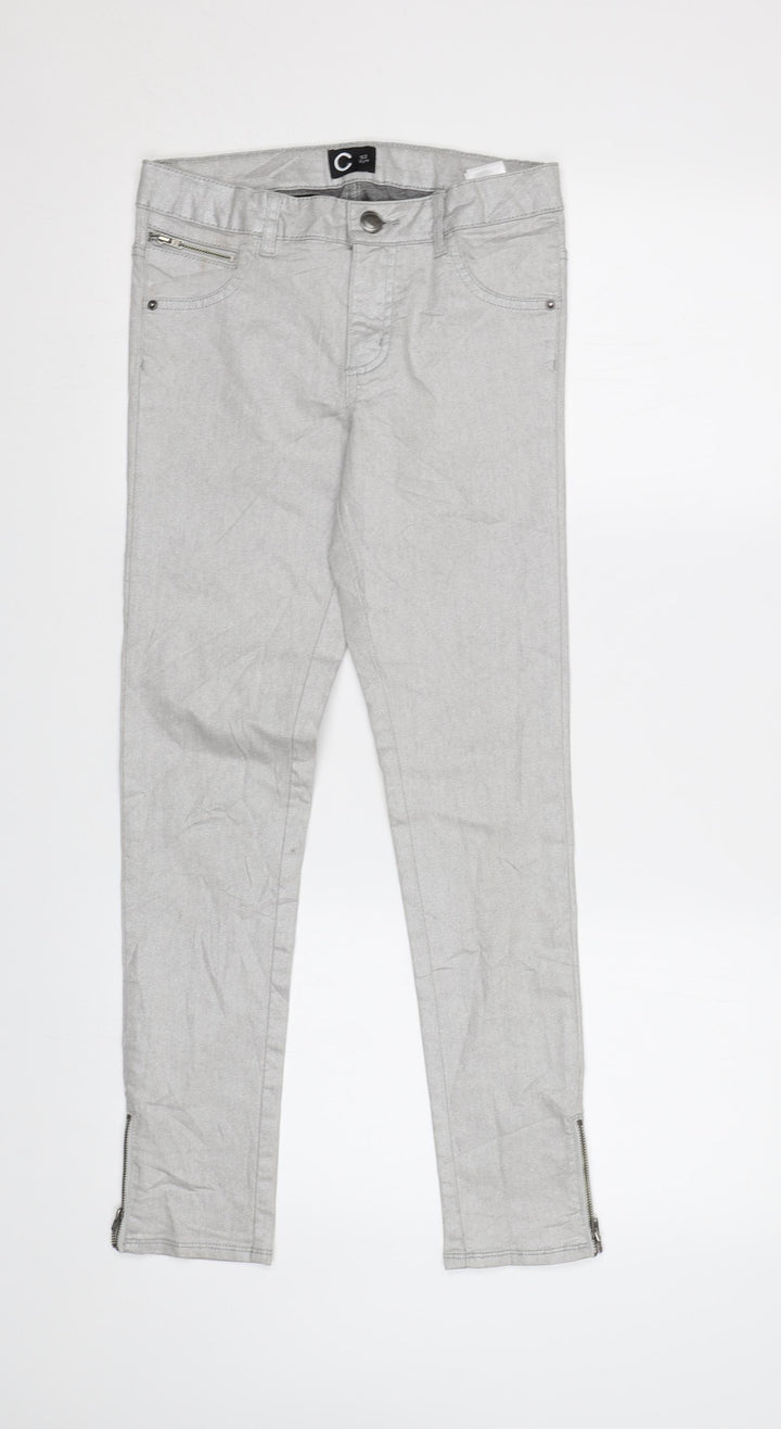 Cubus Girls Grey Skinny Jeans Size 12 Years