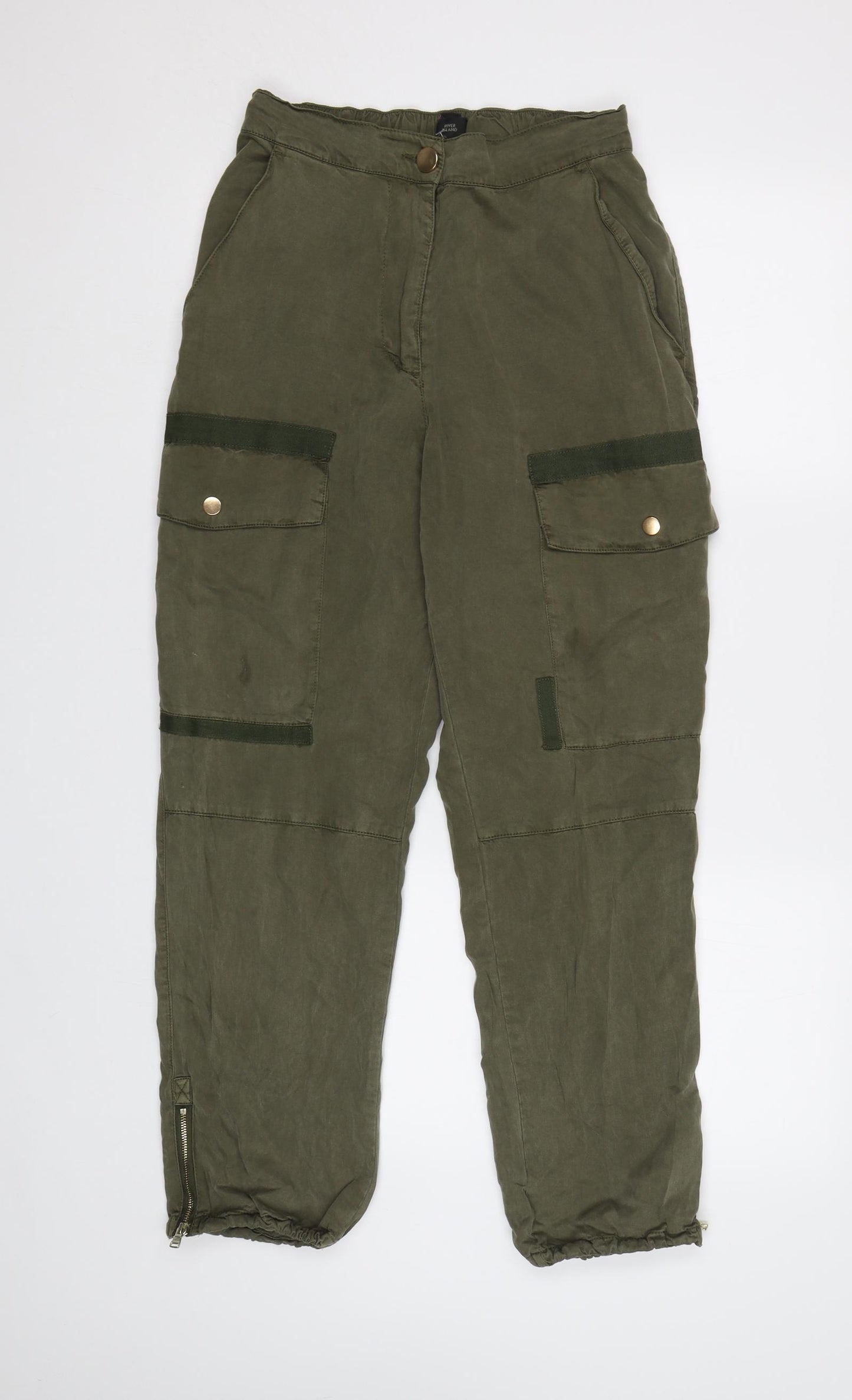 River Island Womens Green   Trousers  Size 8 L28 in