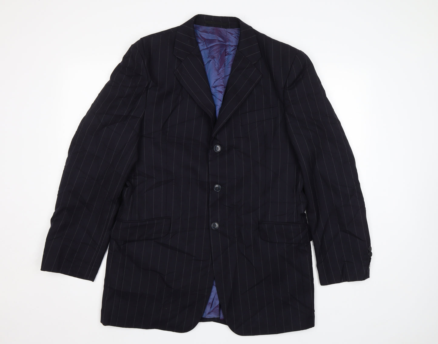 NEXT Womens Black Striped  Jacket Blazer Size 40
