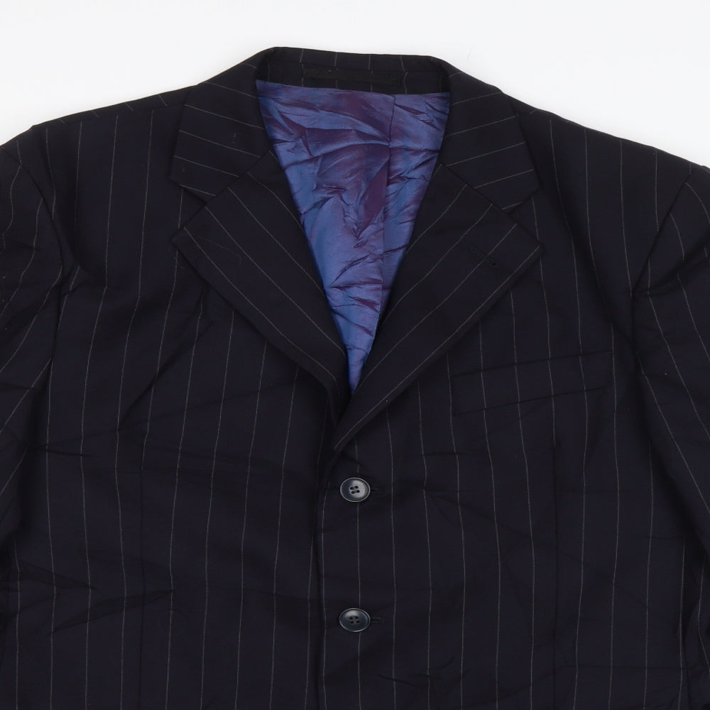 NEXT Womens Black Striped  Jacket Blazer Size 40