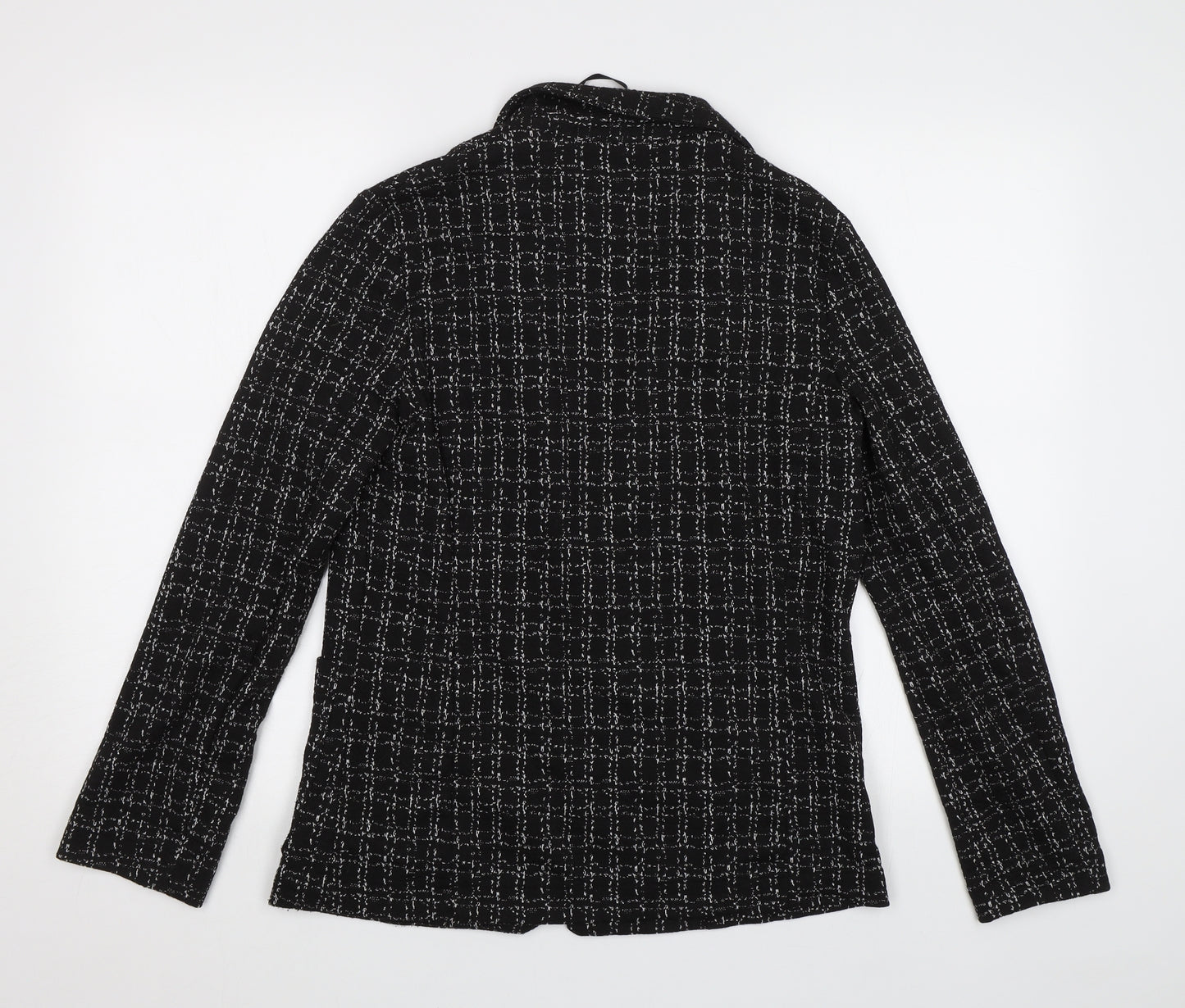 New Look Womens Black Check  Jacket Blazer Size 10