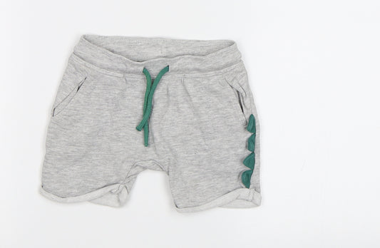 Front view of H&M Baby Grey Jogger Trousers, size 12, Months