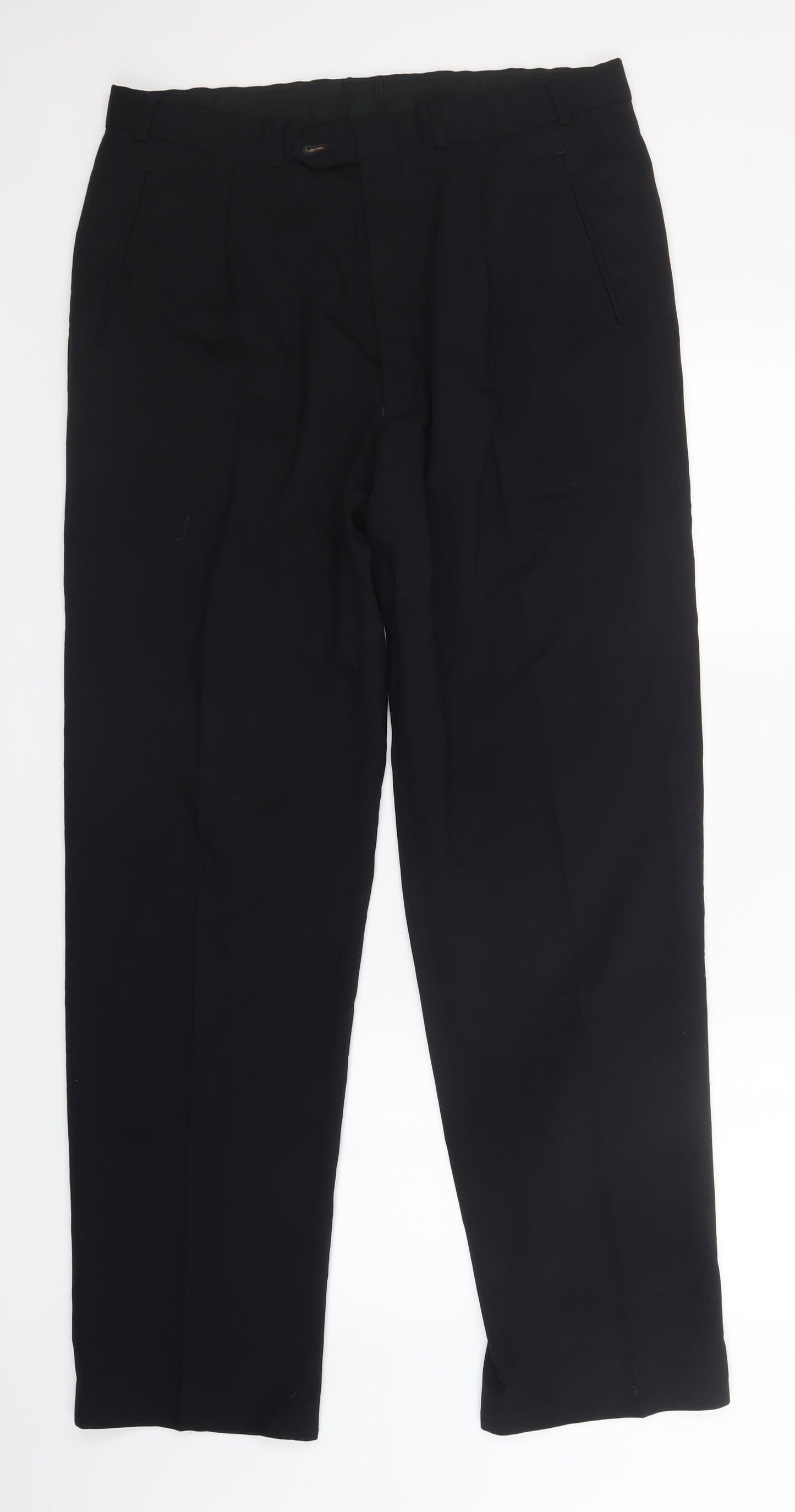 M&S Mens Black   Trousers  Size 36 L33 in