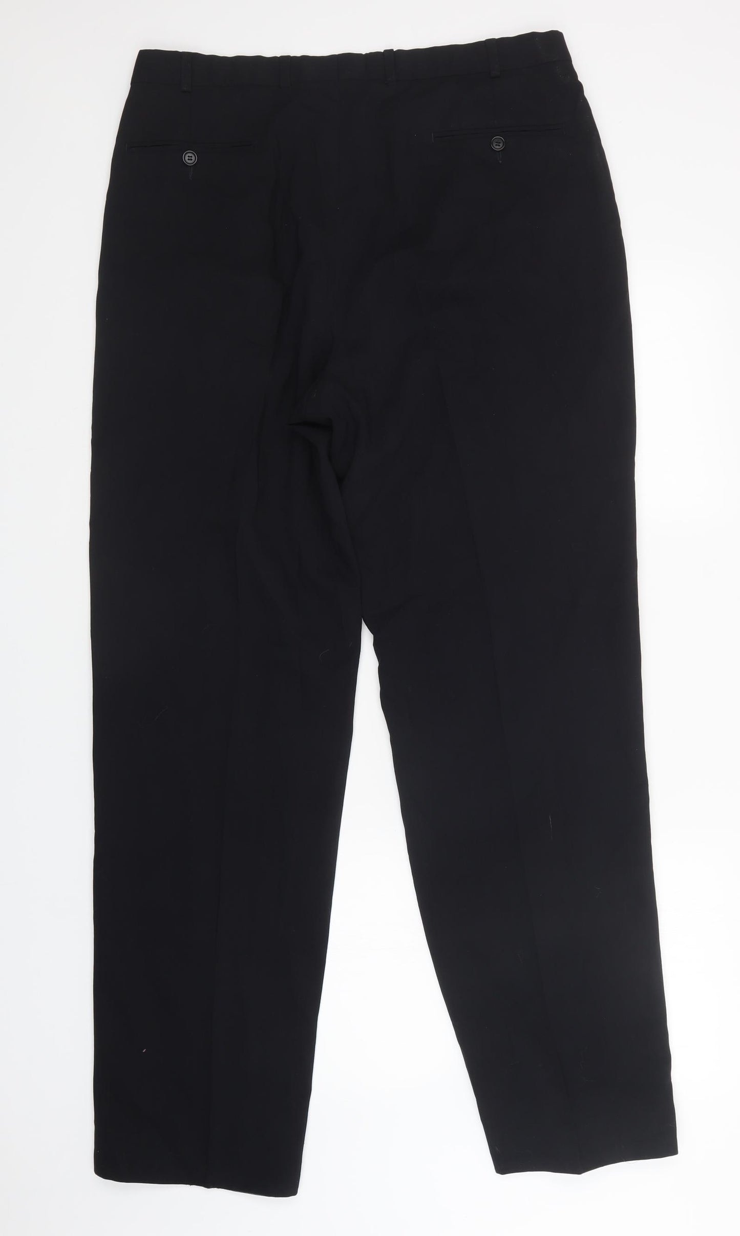 M&S Mens Black   Trousers  Size 36 L33 in