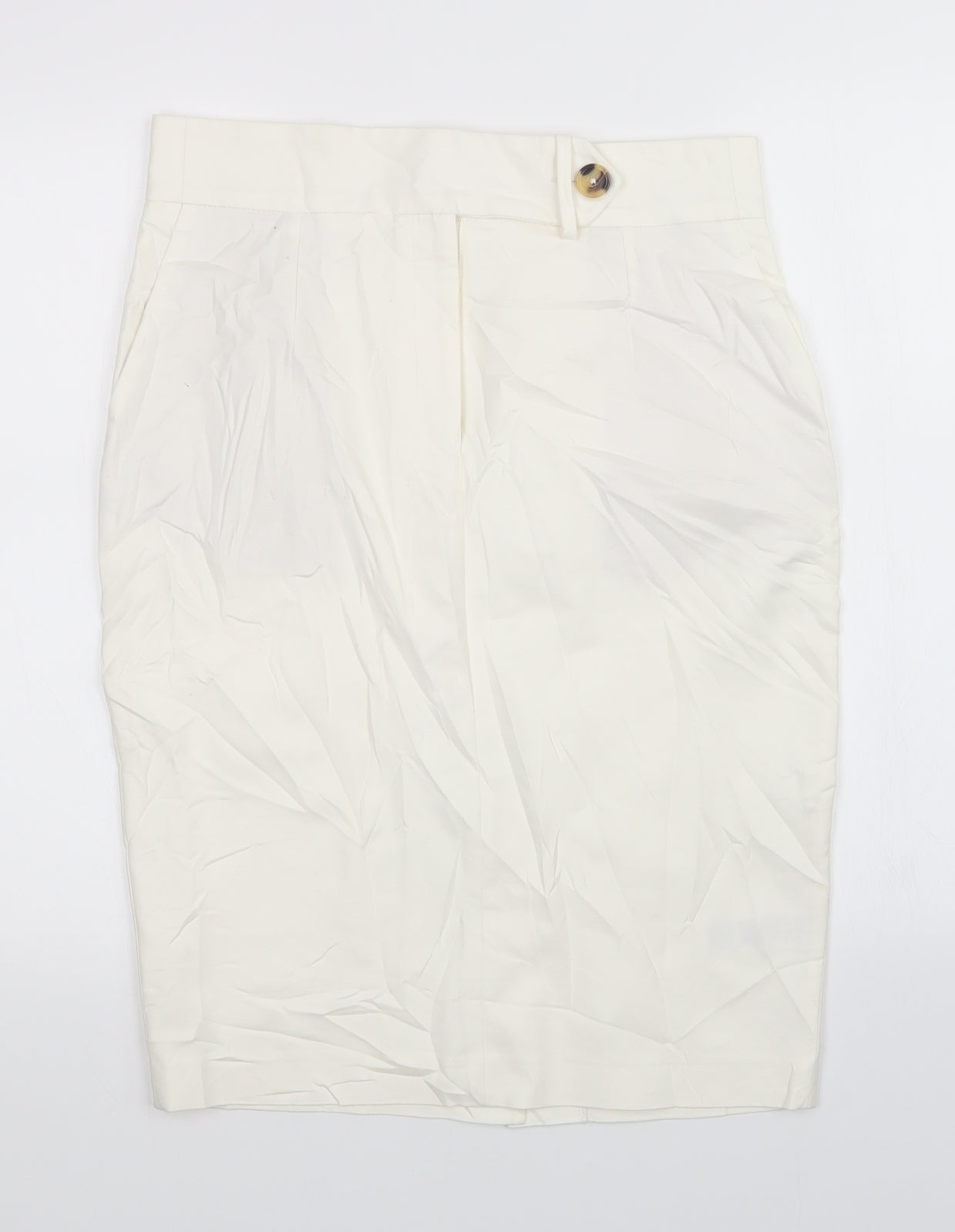 M&S Womens White   Straight & Pencil Skirt Size 12