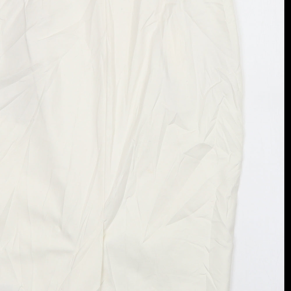 M&S Womens White   Straight & Pencil Skirt Size 12