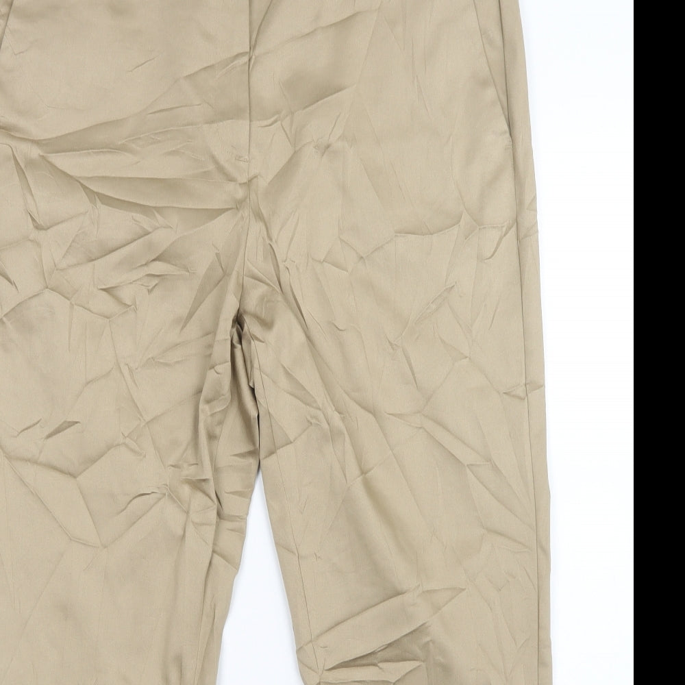 M&S Womens Beige   Chino Trousers Size 20 L26 in